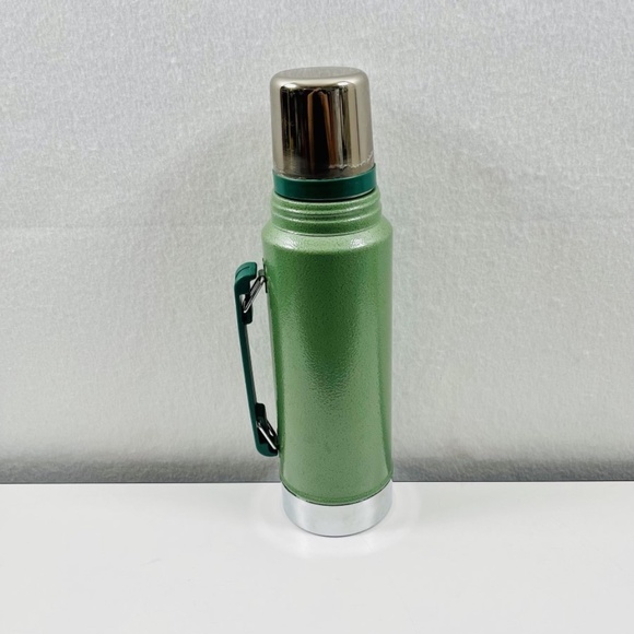 Vtg Aladdin Stanley 1 QUART Green Thermos A-944DH Stopper 13B Handle RH94, USA - Picture 3 of 8